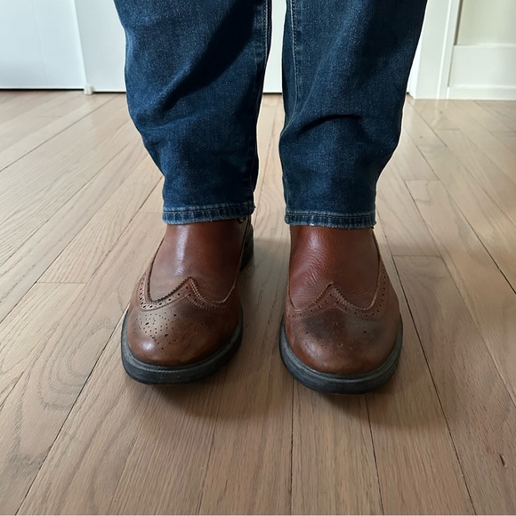 All Saints Brown Leather Western Boots - Picture 2 of 6